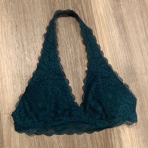 Gilly Hicks by Hollister Green Lace Bralette Size XS